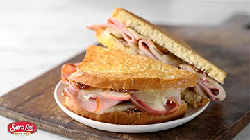 Grilled cheese sandwich featuring Sara Lee deli meats