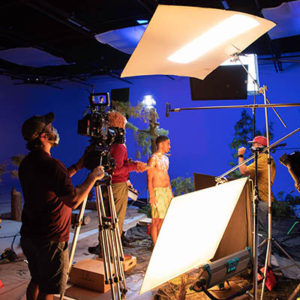 Video production in blue screen studio for Dr. Squatch organic soap